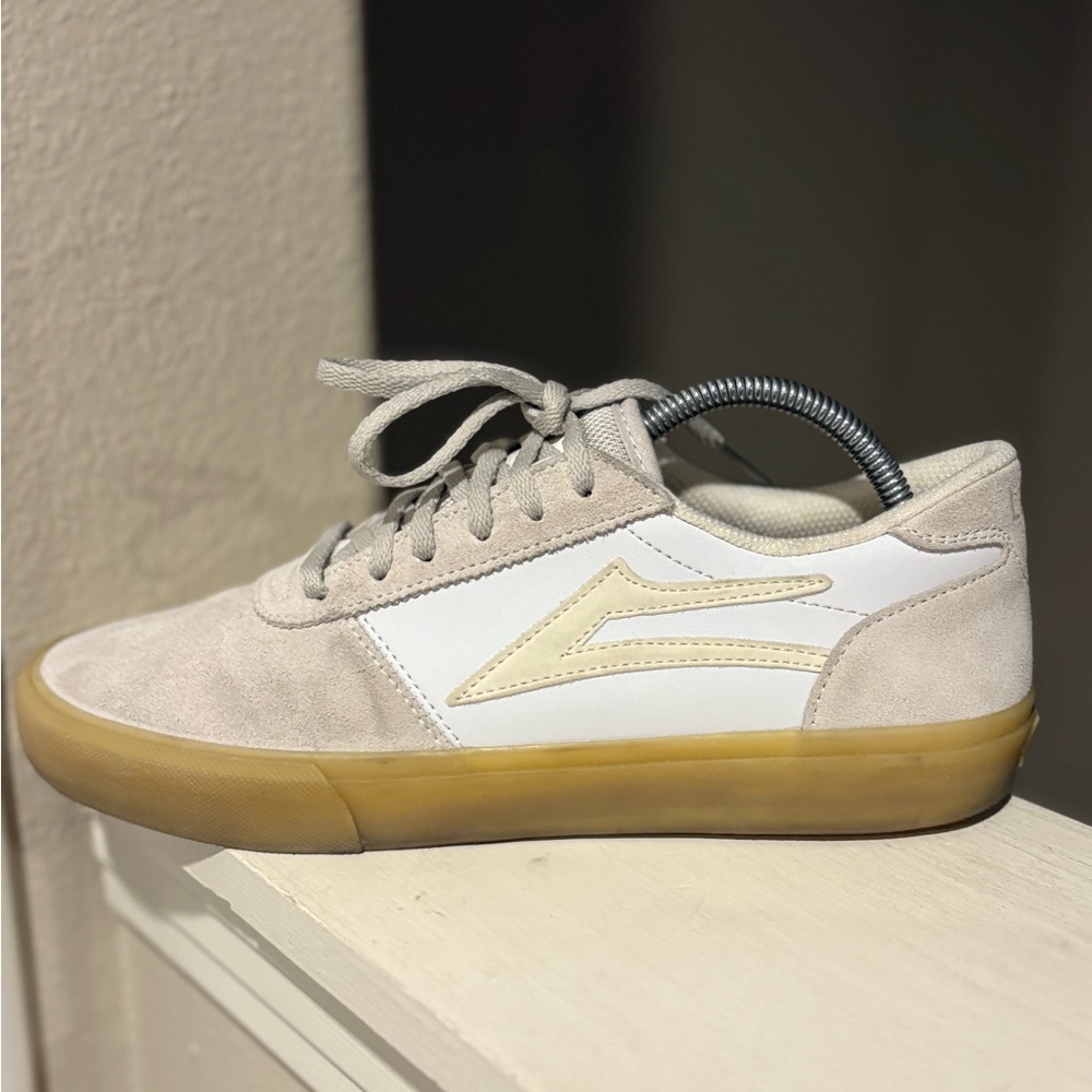 Lakai Manchester WHITE/GLOW IN THE DARK SUEDE Men’s Size 9 - Picture 4 of 10